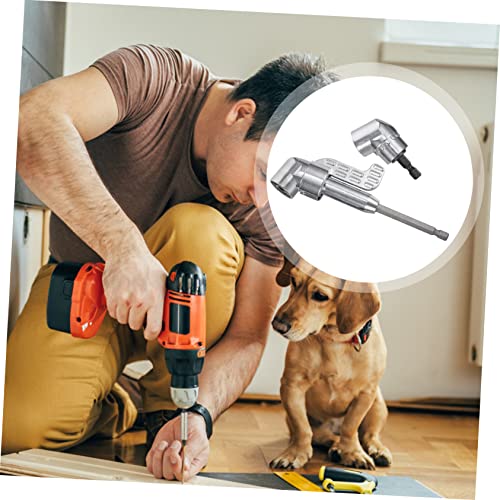 Cubtol 2Pcs 105 Corner Drill Bit Electric Screw Driver Accessory Screwdriver Drill Attachment Right Angle Drill Adapter Right Angle Drill Extension Electric Drill Accessories Lengthen #TOP4