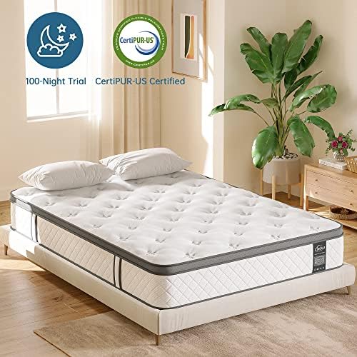 TeQsli 3FT Single Mattress 10 Inch Gel Memory Foam Pocket Spring Hybrid Mattress, Breathable Individually Wrapped Spring Mattress Medium Firm & Edge Support 90x190x25cm