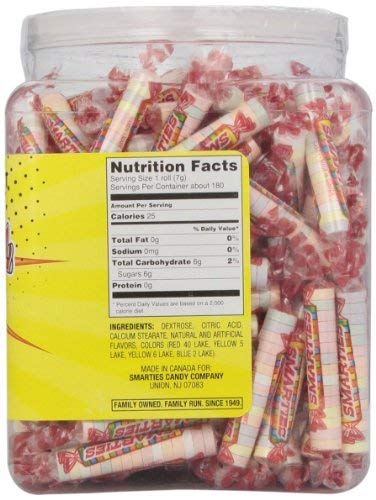 Smarties Candy Rolls 46 Ounce, 180 Count,