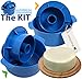 PetriStor Cheese Making Kit - 2 pcs Cheese Mold with a Follower Piston Blue and Cotton Cheesecloth - Cheese Making Basket – Paneer Maker - Cheese Form Mold
