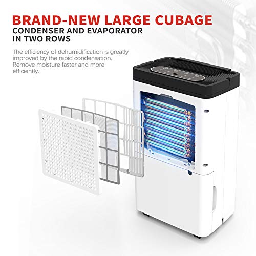 Vacplus 4,000 Sq. Ft. Dehumidifier 60 Pints Dehumidifier with Drain