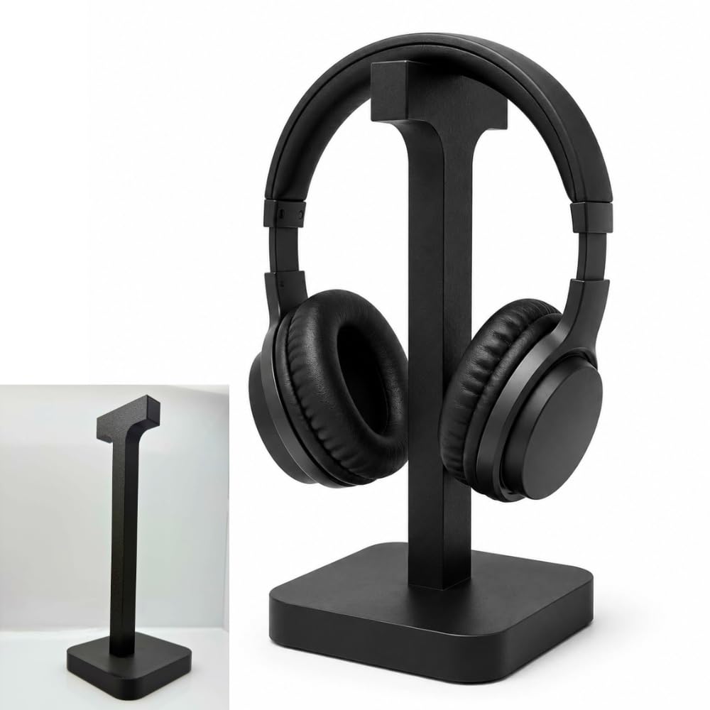 Headphone Stand Holder for Desk | Universal Headset Stand, Minimal Gaming Organizer, Heavy Stable Base, For Office, Home & Gaming Setup-image-11