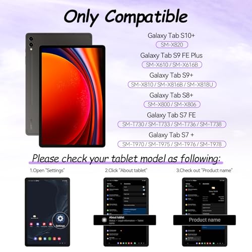 Image of IPROKKO 2 Pack Anti Blue Light Screen Protector for Samsung Galaxy Tab S10 Plus /S9 FE Plus /S9 Plus /S8 Plus /S7 FE /S7 Plus (12.4 Inch), Matte Anti Glare Harmful Light Filter Eye Protection Cover, Bubble Free Easy Install