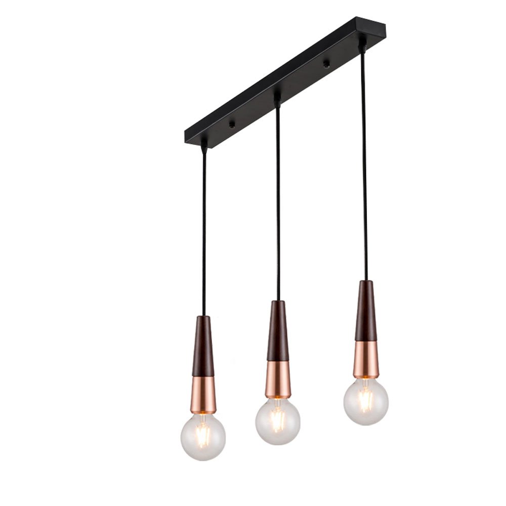 Suspension de plafond à 3 têtes pour illuminer votre cuisine et vos repas en salon