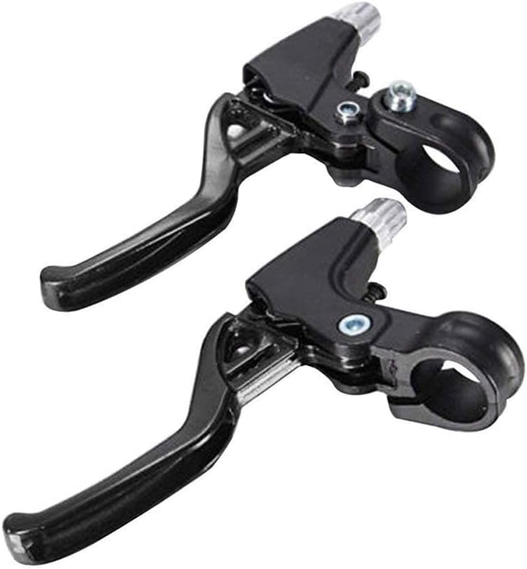 WAKE Bicycle Brake Levers 2pcs Anti-Skid Mountain Bike Brake Handles 4 Finger 2.2cm Diameter for Most Bicycle, Road Bike, MTB, BMX, Cycling (Aluminum Alloy, Non-Slip)