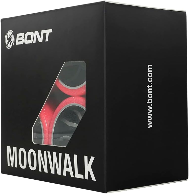 Bont Moonwalk Aluminum Hub Indoor Roller Skate Wheels, Speed & Jam, 64x42mm 96A, Set of 8 (Pink, Set of 8)