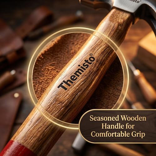 Image of Themisto TH-T33 3 /4 lbs Forged Steel Head Claw Hammer with Seasoned Wooden Handle | Strong Non-Slip Grip | Ideal for Home DIY and Professional Use