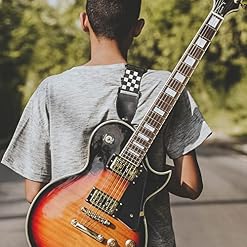 Sangle de guitare, sangle de guitare acoustique réglable en grille souple pour guitares basses, électriques et… - Les Beatles, Paul McCartney, John Lennon, RIngo Starr, George Harrison Sangle de guitare, sangle de guitare acoustique réglable en grille souple pour guitares basses, électriques et… – Image 5