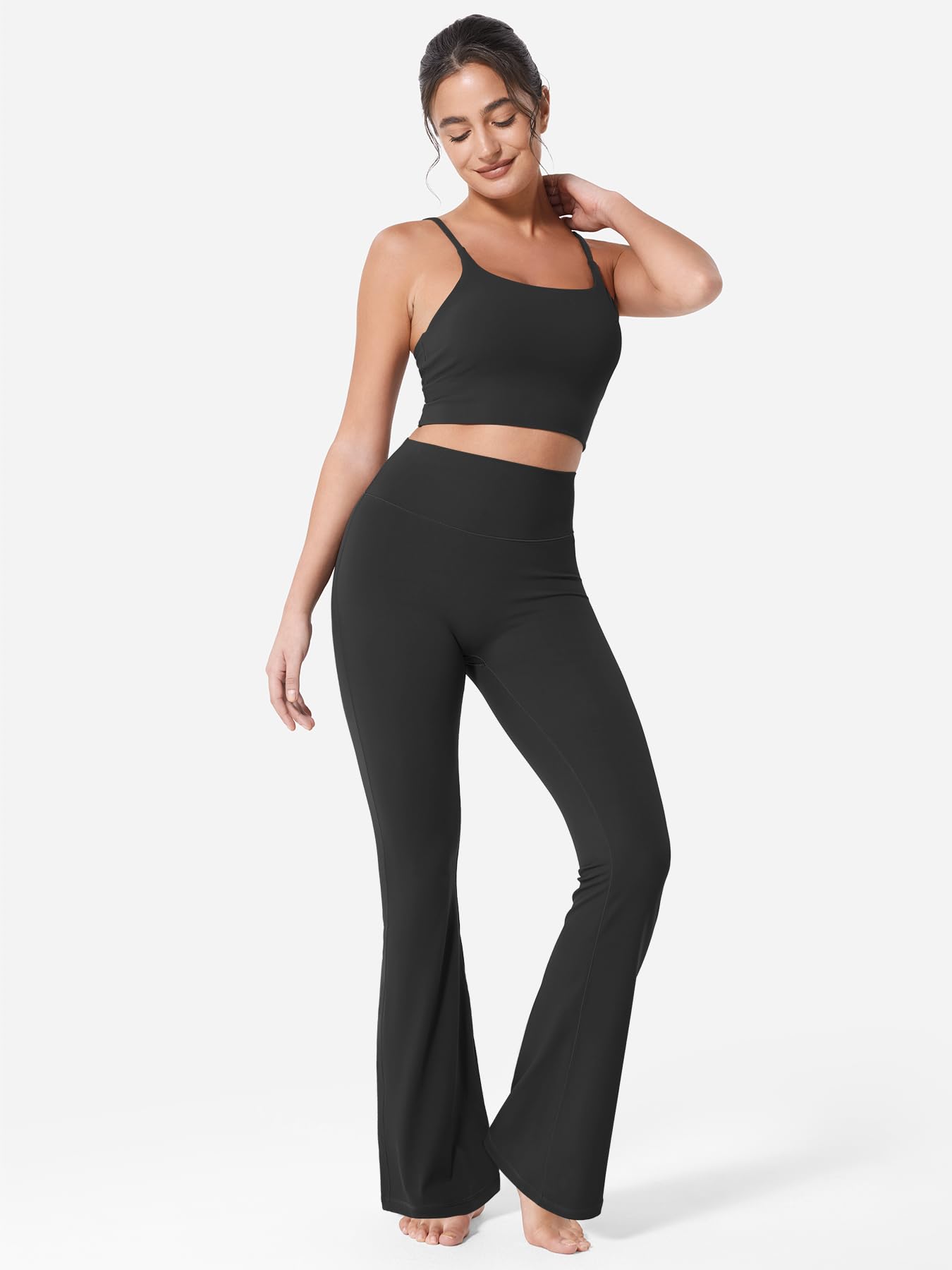YEOREO Leggings invisibles para mujer, cintura alta, ligeros, para entrenamiento, yoga, push up, opacos