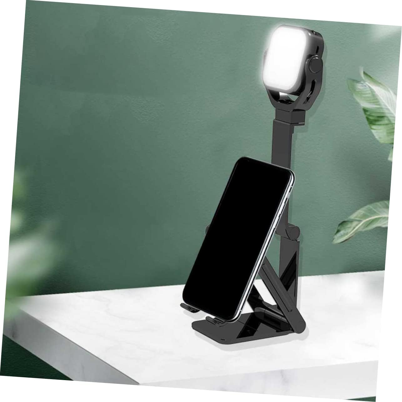 NUOBESTY 1set Folding Fill Light Lamp Portable Led Light Phone Holder for Streaming Photography and Video Recording