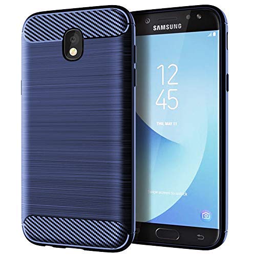 Asuwish Handyhülle für Samsung Galaxy J5 2017 Hülle mit Glas Folie Panzerfolie Schutzfolie & Extra Dünn Silikon TPU J5 Pro Duos SM-J530F/DS J530F Slim Handy Hüllen Schutzhülle Phone Hülle Blau