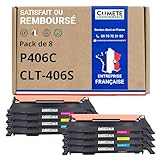 POUR LE REMPLACEMENT DES TONERS DE VOTRE IMPRIMANTE LASER SAMSUNG 406S : Idéal pour remplacer les cartouches de toners pour Samsung P406C, ce lot contient 8 toners pour Samsung CLT-P406C soit 2 toners compatibles pour Samsung 406S noirs et 6 toners compatibles pour Samsung CLT-406S couleurs (cyan magenta jaune), compatibles avec différents modèles d’imprimantes Samsung.