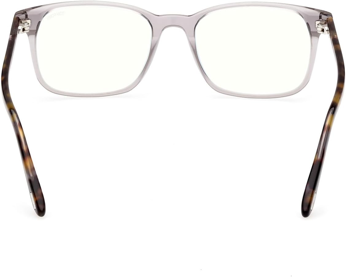 Eyeglasses Tom Ford FT 5831 -B 020 Shiny Transparent Grey,"t" Logo/Blue Block