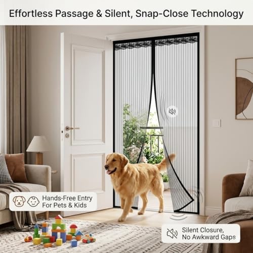 Moustiquaire balcon aimantée sans perçage pour porte