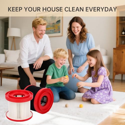 49-90-1900 Replacement Filters Compatible With Milwaukee Vacuum M18 Cordless Wet Dry Vacuum 0780-20 0880-20 & M12 0960-20 - 2 HEPA Filter + 4 Foam Sleeve Filter (Not for 0882-20) by Sgizoku - Used condition - Image 6