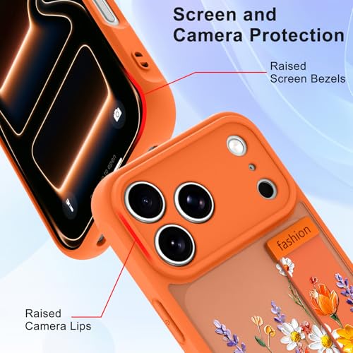 Coque antichoc iPhone 17 Pro Max rigide et souple fleurie - 5