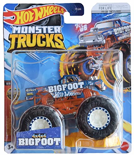Hot Wheels Monster Trucks Bigfoot, Monster Trucks Live 8/8 Connect and Crash Car
