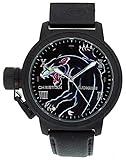 christian audigier kinder  Christian Audigier ETE-105 Black/Blue Panther Herrenarmbanduhr mit schwarzem Lederarmband