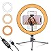 Ring Light 10" with Tripod Stand and Phone Holder for YouTube Video & Streaming, Desk Makeup LED Ring Light Dimmable for Photography Lighting, Selfie with 3 Light Modes & 10 Brightness Level(10")