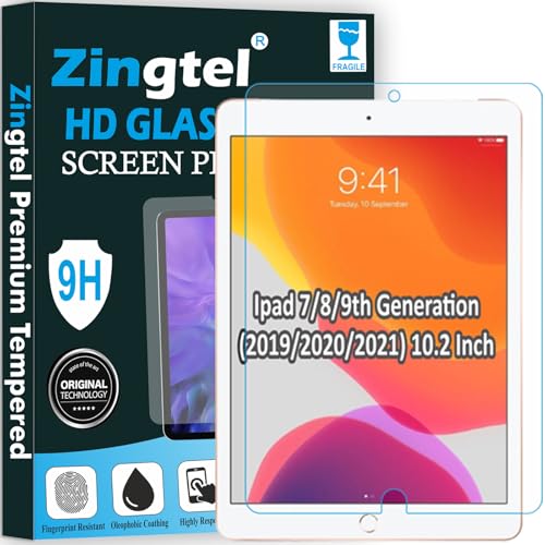 Image of Screen Guard Designed For iPad 10.2 Inch 7 /8 / 9 Gen (2019 /2020 /2021) Nano Fiber Tempered Glass Screen Protector Flexible, HammerProof & Shatterproof