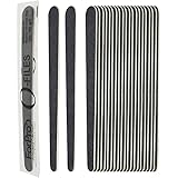 ForPro Professional Collection O-Files Wood Boards, Black, 100/180 Grit, Manicure & Pedicure Nail Files, 6” L x .75“ W, 100-Count