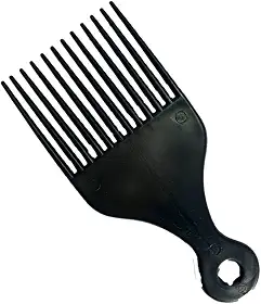 Pente Garfo para Penteado Cabelo Cacheado Afro Hair Black Power Unissex.