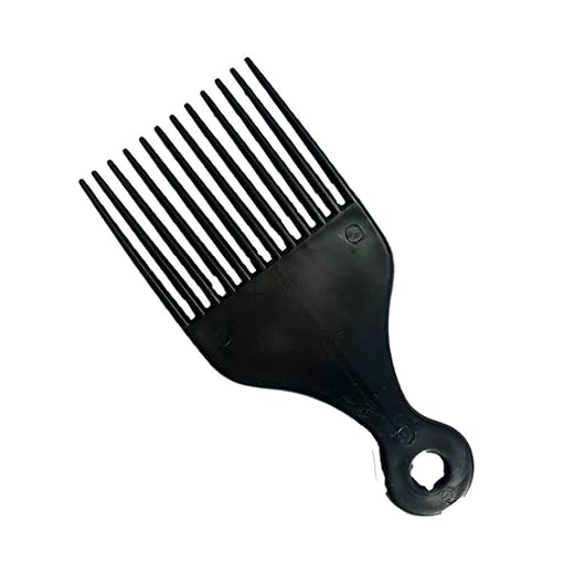 Pente Garfo para Penteado Cabelo Cacheado Afro Hair Black Power Unissex.