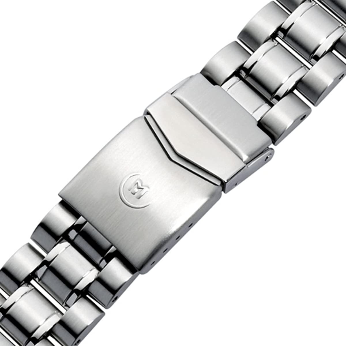 MARBURGER Uhrenarmband 20mm Edelstahl Silber - Werkzeug Montage Set 88508030020