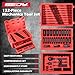 Premium 132-Piece Mechanics Tool Set, SAE/Metric 1/4
