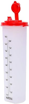 Nayasa Superplast Plastic Oil Dispenser 1 Litre, Red, Pack of 1