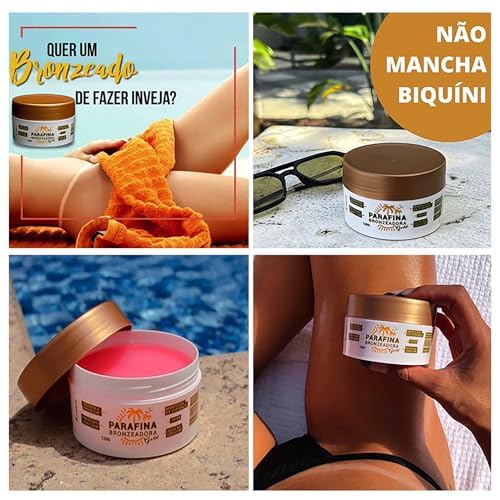 Parafina Bronzeadora Gold LorKin Hidrata e Bronzeia: Bronzeamento Natural Imediato Hipoalergênica