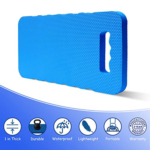 Gardzen 3-Pack Garden Kneeling Cushions - For Gardening, Baby Bath, Yoga, Pilates, Exercise, 16"X8"X1", Blue #TOP1