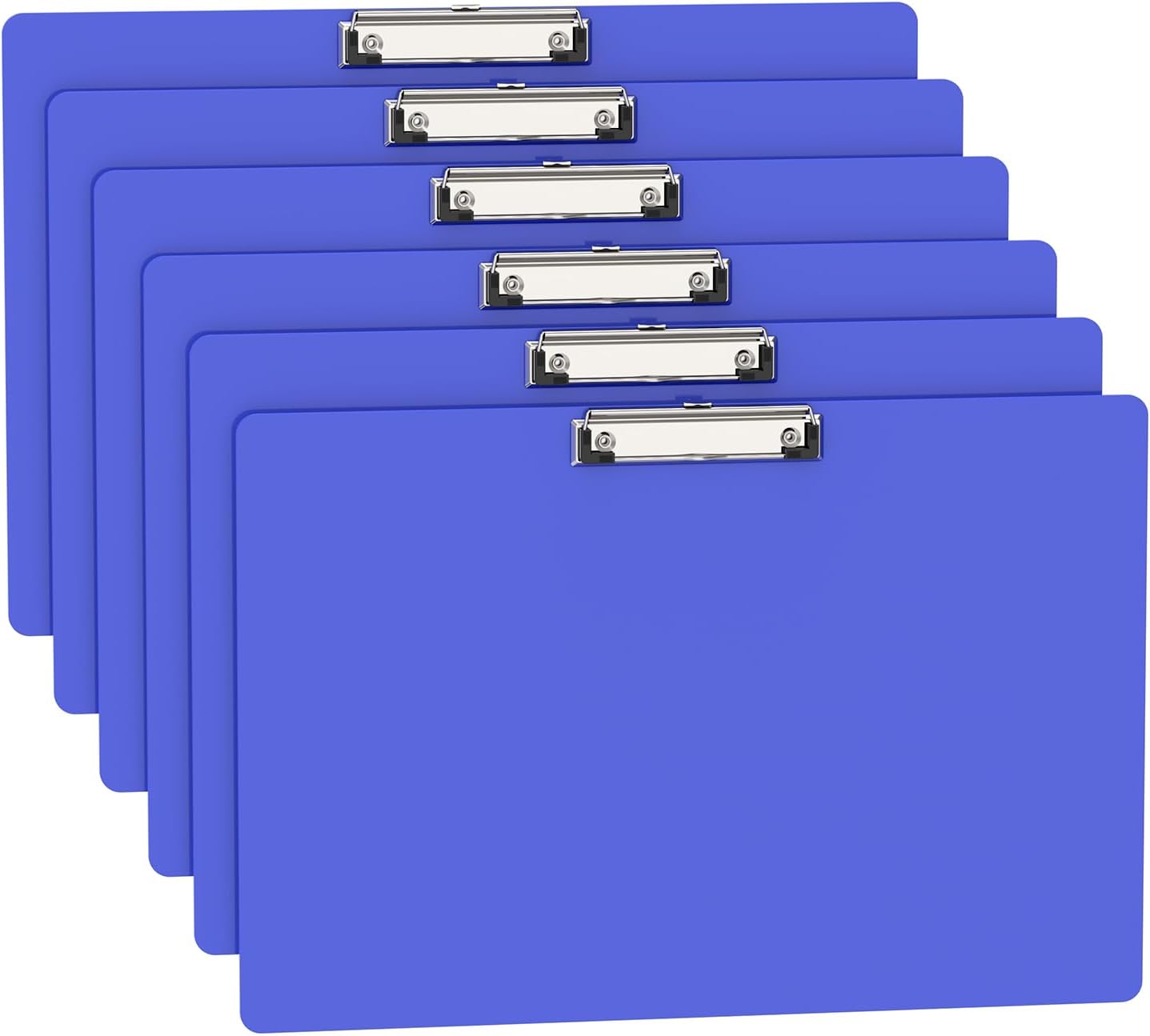 Extra Large 11x17 Clipboards, Plastic Blues Drawing Boards, Horizontal Clip Board, Landscape Layout. Suitable for Watercolor, Sketching, Painting. Art & Drafting Supply(Pack of 6)