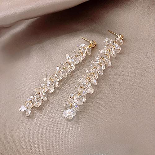 Argent classique élégant boucles d'oreilles long gland, le cadeau idéal