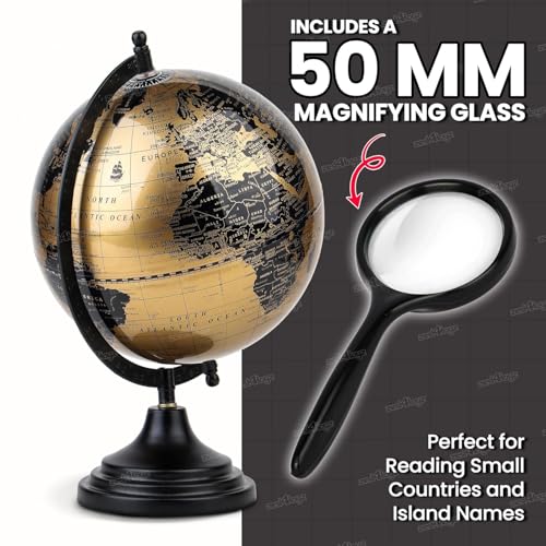 Image of Zest 4 Toyz Educational World Globe for Study With Magnifying Glass | 12 inch Height | Globe for Kids | Perfect for Learning | Educational Learning Toy | Perfect for Kids