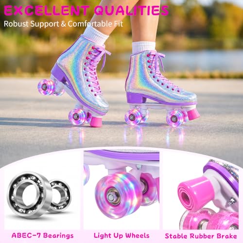 SULIFEEL Holographic Light-Up Quad Skate