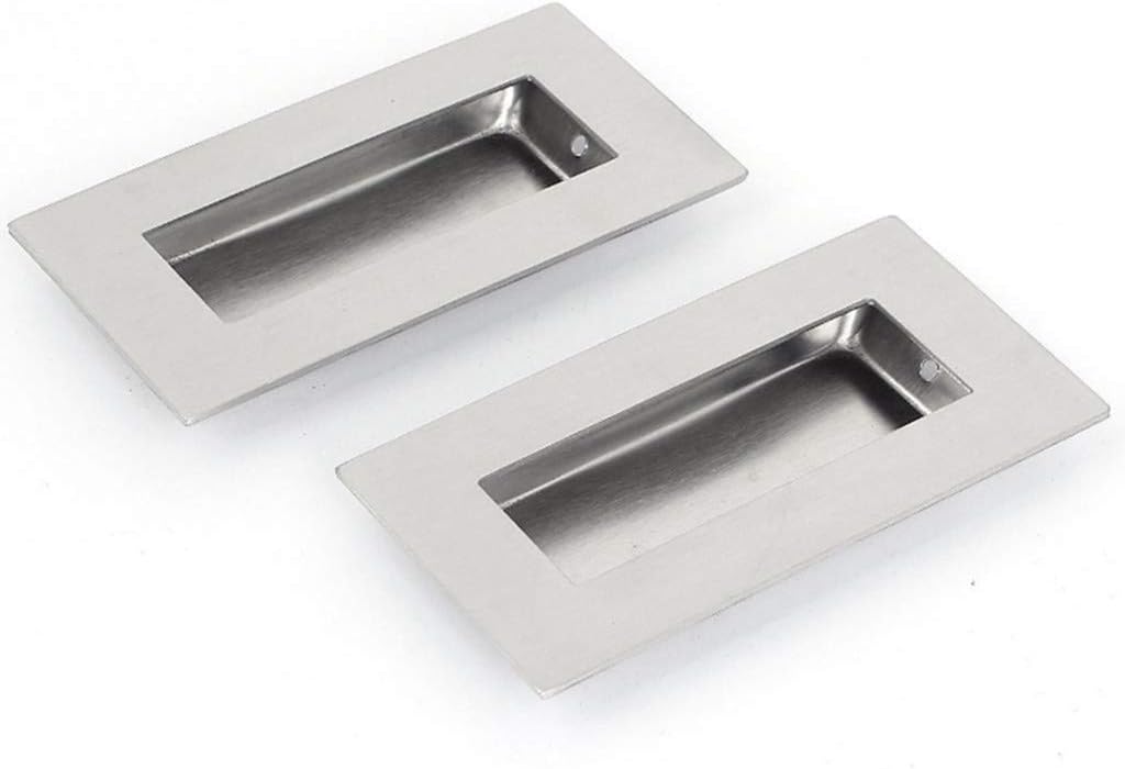 304 Stainless Steel Recessed Flush Pull,Finger Insert Door Chest Handle Pocket Door Hardware Pocket Door Handles Pocket Door pulls Pocket Door Lock Hardware Pocket Door Latch Flush Pull Handle.