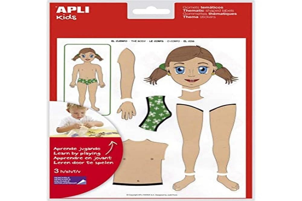 APLI Pack of 12 Sheets of Body Stickers