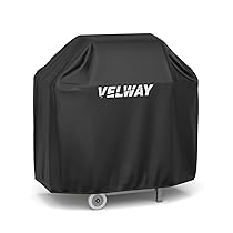 Velway Copertura per barbecue impermeabile, in tessuto Oxford 210D, resistente ai raggi UV, antipolvere, antivento, resistente alle intemperie, durevole, con custodia nera, 117 x 66 x 117 cm