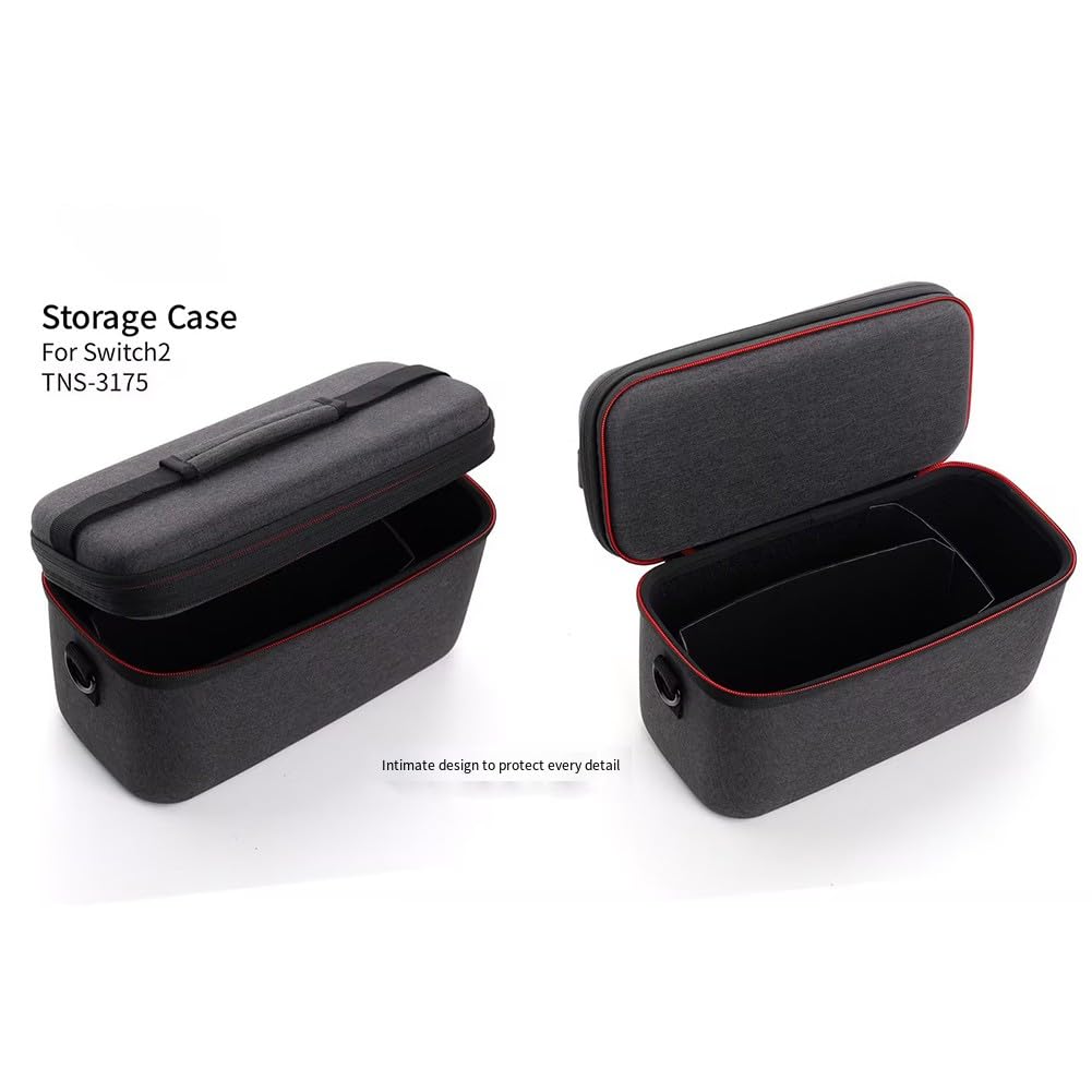 Custodia rigida portatile per Nintendo Switch 2, custodia da viaggio in EVA con rivestimento morbido, 29 x 16 x 17 cm, nero