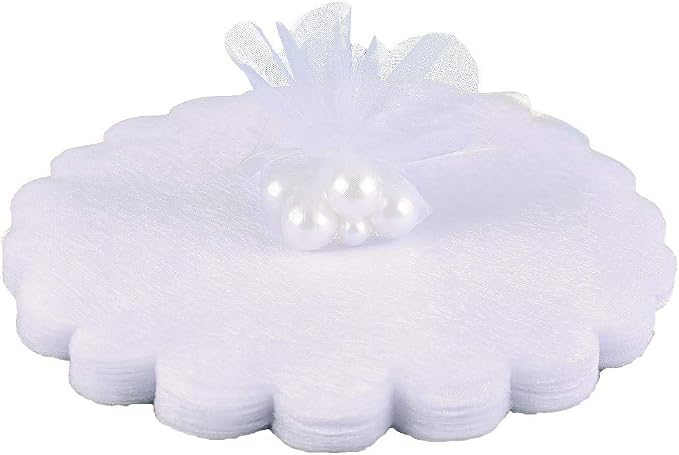 Vtizikl 50 Veli Tulle Per Bomboniere Tondo Organza Matrimoni Battesimi