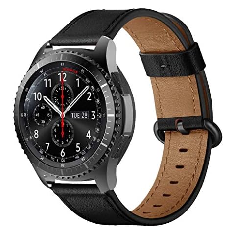 iBazal Correas Galaxy Watch 46mm Cuero 22mm Bandas Piel Pulseras Cover