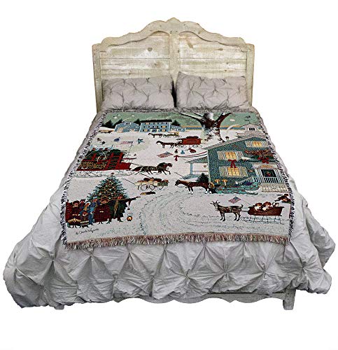 Pure-Country-Weavers-Cape-Cod-Christmas-Blanket-by-Charles-Wysocki-Early-America-Gift-Tapestry-Throw-Woven-from-Cotton-Made-in-The-USA-72×54 Pure Country Weavers Cape Cod Christmas Blanket by Charles Wysocki Early America Gift Tapestry Throw Woven from Cotton Made in The USA 72×54