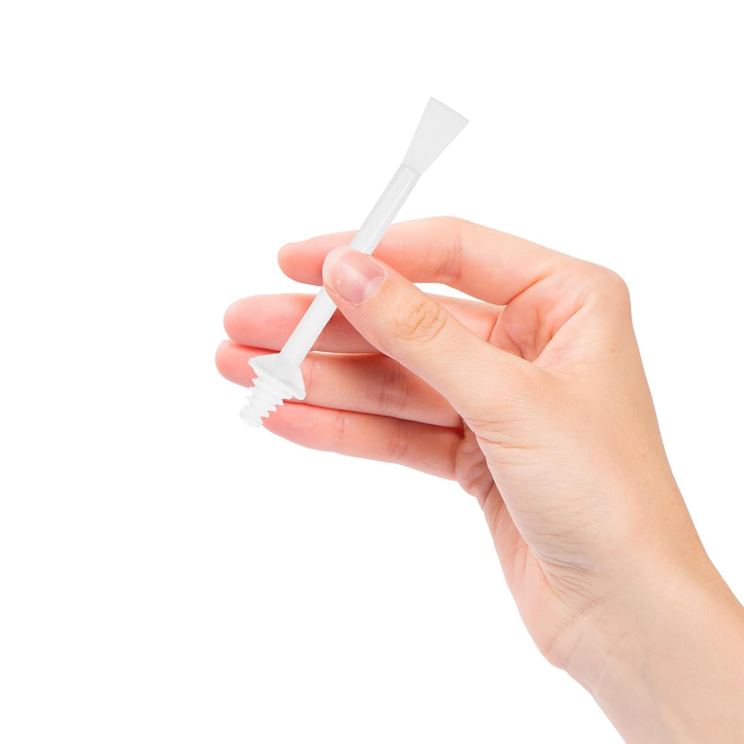 VICASKY 100pcs Dual-ended Nose Wax Sticks Disposable Wax Spatulas for Nose and Ear Hair Removal White Spiral Applicator Tools for Precise Nostril Cleaning and Facial Hair