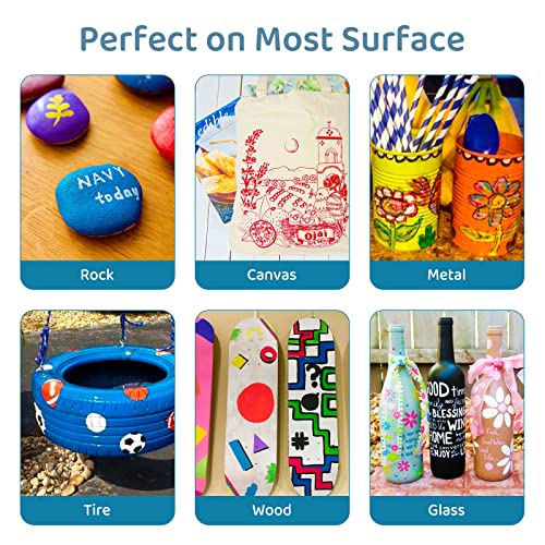 Upgrey Paint Markers Paint Pens, Oil-Based Pen 50 Pack, Oil Painting Marker, Quick Dry And Permanent, Waterproof Pen Set For Rock Painting, Stone, Wood, Fabric, Plastic, Canvas, Glass, Mugs, Diy #TOP5