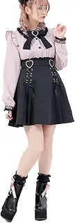 ディアマイラブ（DearMyLove） 量産型 地雷系 服[ディアマイラブ] スカート ハートバックルレースアップスカート レディース 532029 ブラック 夢展望レディース