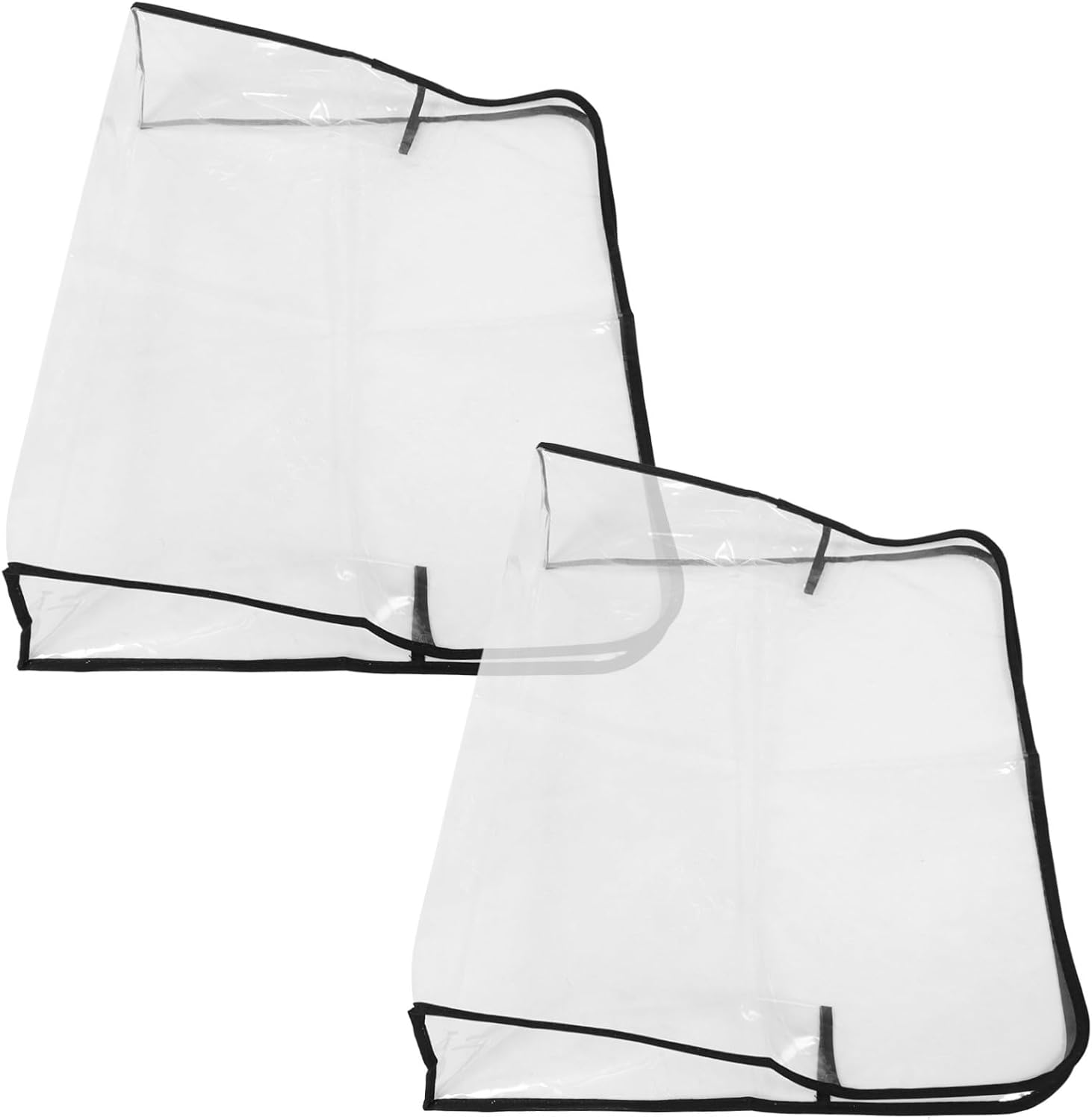 Protective Covers for Hairdressing Chairs 2 Pieces Transparent Plastic for Backrest for Beauty Salon and Spa