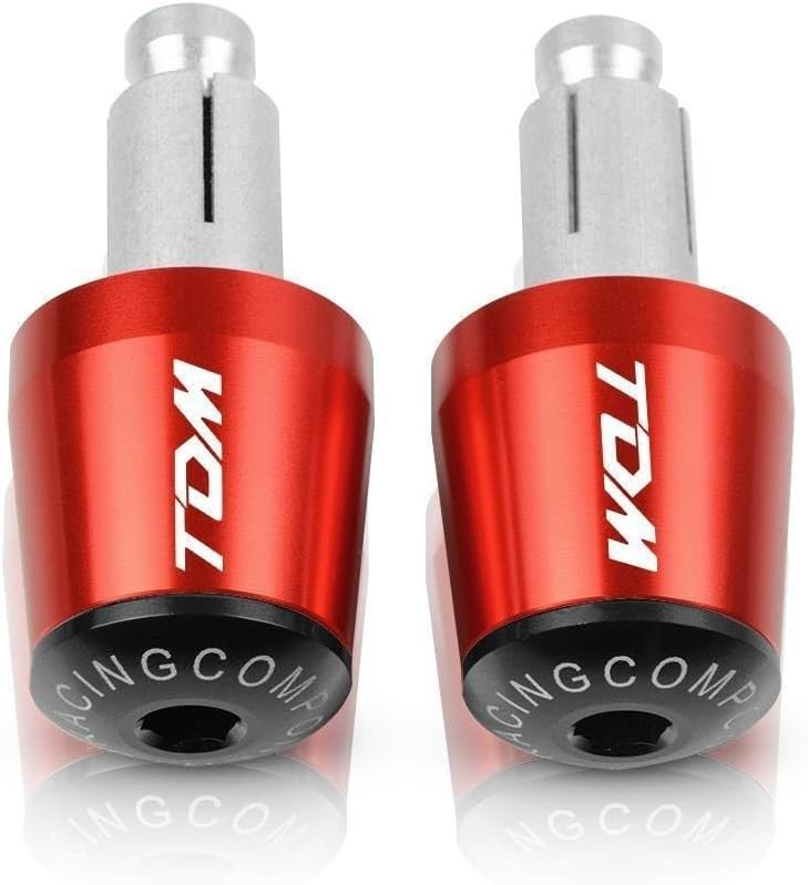 SCUUBE Handlebar Plug for Yam&ha TDM850 TDM900 TDM 900 850 1991-2002 1993 1995 2000 2001 7/8" 22MM Handle Bar Ends Motorcycle Handlebar Grips End Cap Anti Vibration (Color : Silver)