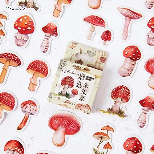 TOSSPER 45pcs/box Vintage Mushroom Mini Decoration Paper Sticker Package Diy Diary Decoration Sticker Album Scrapbooking