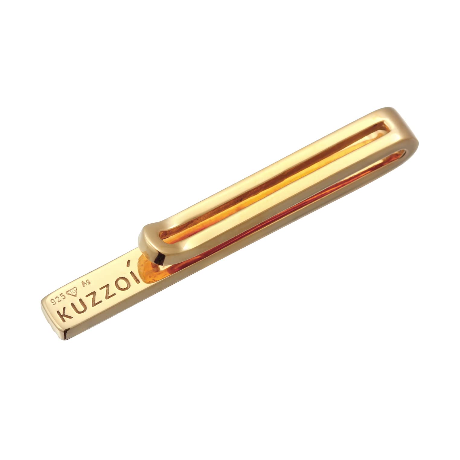 Kuzzoi Herren Krawattennadel mit Rillen Struktur, Krawattenklammer (5 mm) poliert für normale Krawatten, Krawattenschmuck für Männer im lässigen Look